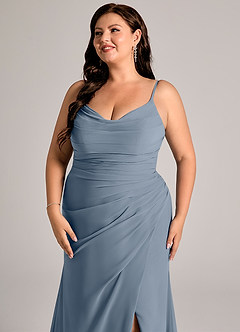 Azazie Deandra Bridesmaid Dresses Twilight Mermaid Pleated Chiffon Dress image12