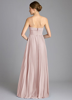 Azazie Mariana Brudtärnklänningar Klä av A-Linje i Chiffong Axelbandslös Rodnande Rosa image5