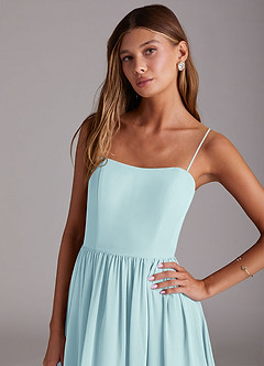 Azazie Calianna Bridesmaid Dresses Sea Glass A-Line Off the Shoulder Chiffon Convertible Dress image2