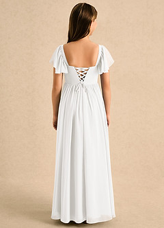Azazie Patsy Girls Formal Flower Girl Dresses Ivory A-Line Sweetheart Neckline Chiffon Dress image1