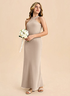 Azazie Doretta Junior Klä av Tubklänning i Chiffong Plisserad image6