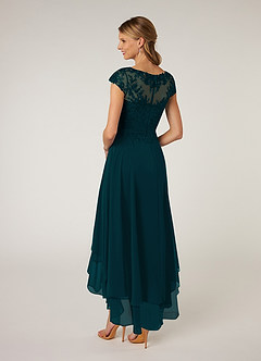 Azazie Shonda Abiti per la Madre della Sposa Abito in Chiffon Pizzo Pino image5