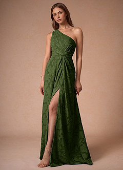 Hermosa Olive One Shoulder Maxi Dress image3