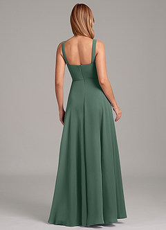 Azazie Shaude Bridesmaid Dresses Sea Moss A-Line Pleated Chiffon Dress image2