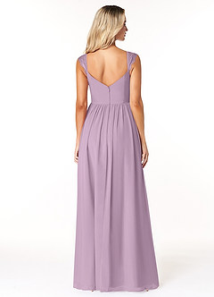Azazie Cleobella Bridesmaid Dresses Wisteria A-Line Sweetheart Lace Chiffon Dress image2