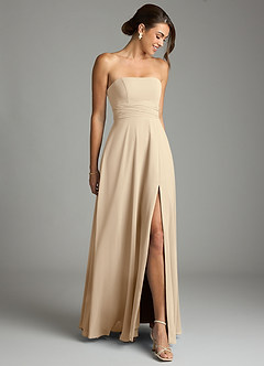 Azazie Tamira Suknie dla druhen Linia A Pofałdowany Szyfon Do ziemi Sukienka image2