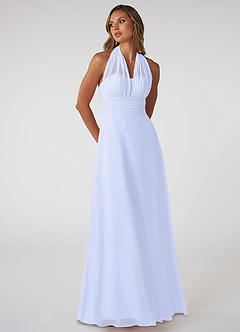 Azazie Fifi Bridesmaid Dresses A-Line Convertible Chiffon Floor-Length Dress image4