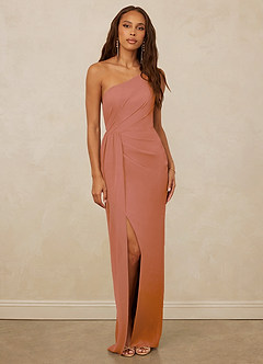 Christian Siriano Bridal for Azazie 1003 Bridesmaid Dresses MAI TAI Sheath One Shoulder Chiffon Dress image1