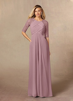 Azazie Barrymore Mother of the Bride Dresses A-Line Scoop lace Chiffon Floor-Length Dress image4