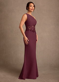 Azazie Kathie Mother of the Bride Dresses Cabernet Mermaid Lace Chiffon Dress image3