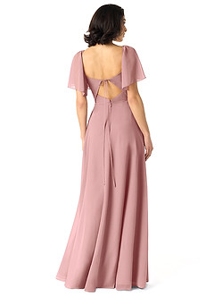 Azazie Chloe Bridesmaid Dresses Dusty Rose A-Line Sweetheart Neckline Chiffon Dress image2