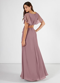 Azazie Imogen Bridesmaid Dresses A-Line Ruched Chiffon Floor-Length Dress image4