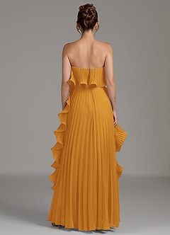 Azazie Alexia Bridesmaid Dresses Butterscotch A-Line Ruched Chiffon Dress image7