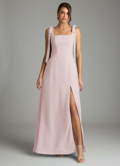 Azazie Debra Bridesmaid Dresses Blushing Pink A-Line with Pockets Chiffon Convertible Dress image7