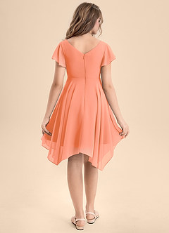 Azazie Janeaurelia Junior Sunset A-Line Pleated Chiffon Dress image2