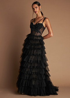 Lizie Black Ruffle Gown image5