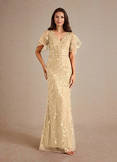 Flutter Sleeve Mother Of The Bride Dresses