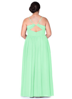 Azazie Cora Bridesmaid Dresses Mint Green A-Line Pleated Chiffon Dress image34