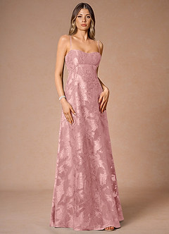 Hollis Coral Pink Lace Back Maxi Dress image4