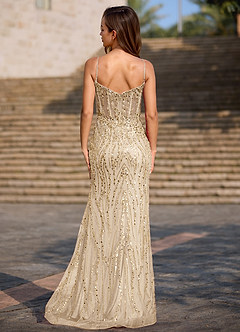 Dazzle Champagne Robe de bal sirène image2