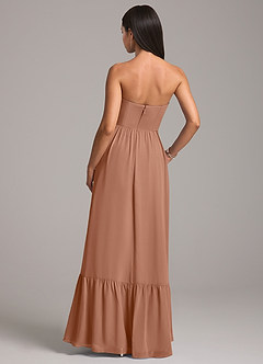 Azazie Kailee Bridesmaid Dresses Bronzer A-Line with Pockets Chiffon Dress image6