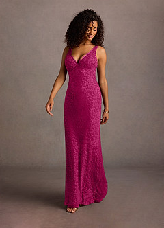 Ravyn Fuchsia Plunging Maxi Dress image6