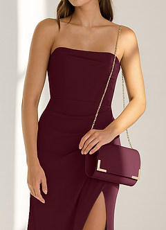 front Dopasowana kolorystycznie matowa satynowa kopertówka