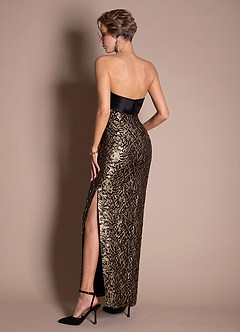 Ella Ebony Gold Maxi Dress image8