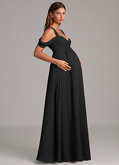 Azazie Rhea Maternity Bridesmaid Dresses A-Line Pleated Chiffon Floor-Length Dress image6