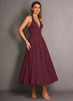 Isabeau Wine Maxi Dress image4