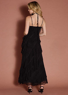Ynez Black Ruffle Maxi Dress image6