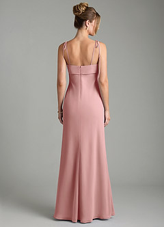 Azazie Ellia Bridesmaid Dresses Dusty Rose A-Line Bow Chiffon Dress image5