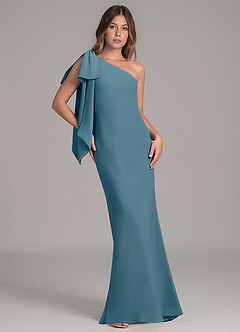 Azazie Capri Bridesmaid Dresses Bermuda A-Line One Shoulder Chiffon Dress image1