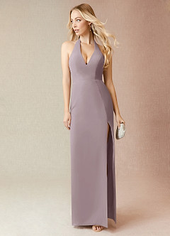 Azazie Yessi Final Sale Dusk Sheath Pleated Chiffon Dress image1