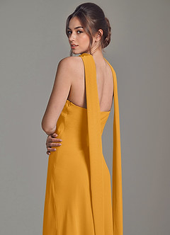 Azazie Ilana Bridesmaid Dresses Butterscotch A-Line Strapless Chiffon Dress image6