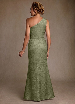 Azazie Joylin Moeder van de bruid jurken Trompet Jurk van Bloemen Burn-out One-Shoulder Pistache image2