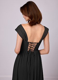 Barbie ♥ Azazie Bridesmaid Dresses A-Line Corset Chiffon Floor-Length Dress image7
