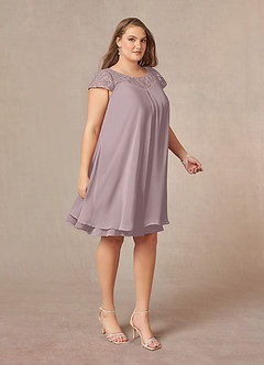 Azazie Tess Mère de la mariée Robes Robe Empire en Mousseline de soie Paillettes Crépuscule image10