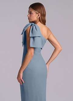 Azazie Yuanna Bridesmaid Dresses Twilight Mermaid One Shoulder Chiffon Dress image8