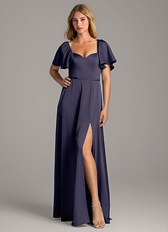 Azazie Chloe Bridesmaid Dresses Stormy A-Line Sweetheart Neckline Stretch Satin Dress image1