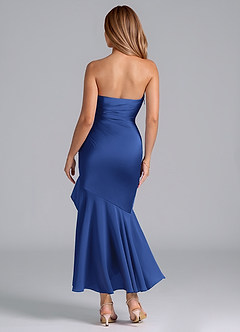 Azazie Danie Jurken voor bruidsmeisjes Jurk van Chiffon met Kolom Strapless Koningsblauw image6