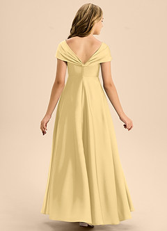 Azazie Rowena Junior Robe Trapèze en Satin extensible Arc Beurre image5