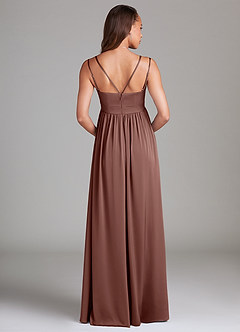 Azazie Emree Maternity Bridesmaid Dresses A-Line Stretch Satin Floor-Length Dress with Pockets image4