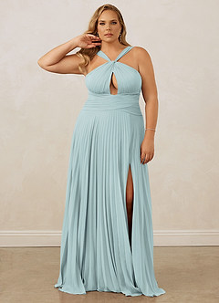 Christian Siriano Bridal for Azazie 1009 Brautjungfernkleider A-Linie Plissee Chiffon Kleid Nebel image11