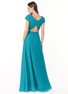 Azazie Hainsly Final Sale Jade A-Line Sweetheart Neckline Chiffon Dress image2
