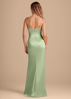Azazie Camila Final Sale Black Sheath Sweetheart Neckline Metallic Satin Dress image5