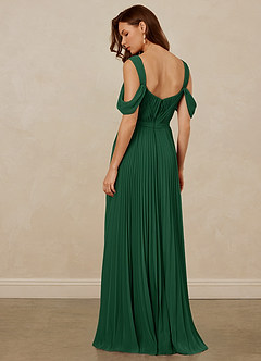 Christian Siriano Bridal for Azazie 1013 Bridesmaid Dresses Dark Green A-Line Off the Shoulder Chiffon Dress image4