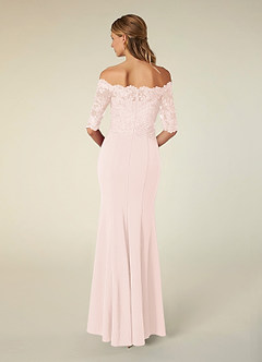 Azazie Jette vestidos de madre de la novia Vestido de Rosa Rubor de Encaje de Sirena con Vestidos sin tirantes image2