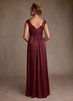Azazie Amethyst vestidos de madre de la novia Vestido de Cabernet de Encaje de Corte en A image2
