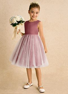 Azazie Esme Robe Demoiselle D'honneur Fillette Robe Princesse en Tulle Arc Améthyste image2